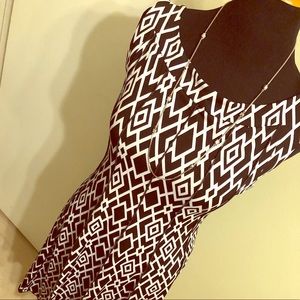 Black & White Workwear Midi Dress